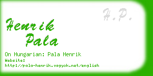 henrik pala business card